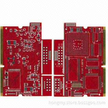 Multilayer PCB Board with Gold Finger and Red Solder Mask